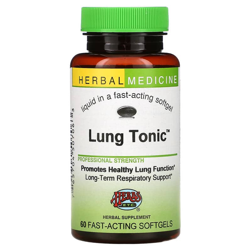 herbs etc lung tonic 60 fast-acting softgels 15856