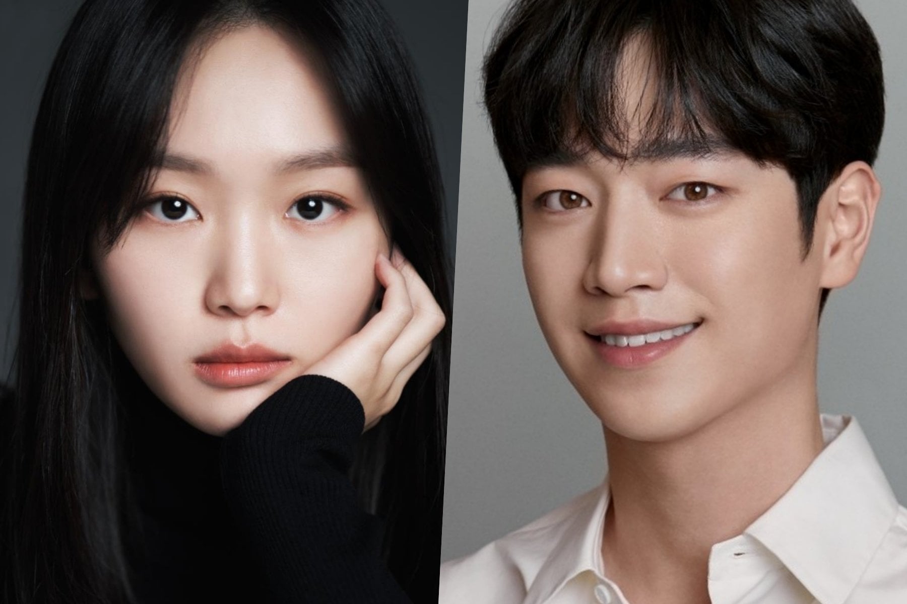 Cặp đôi Jin Ki Joo và Seo Kang Joon tạo dáng thân mật trong một buổi chụp hình quảng bá phim mới