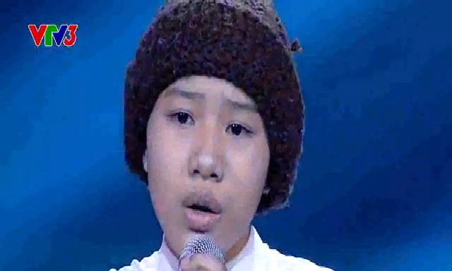 Lê Thanh Huyền Trân trên sân khấu Giọng Hát Việt Nhí