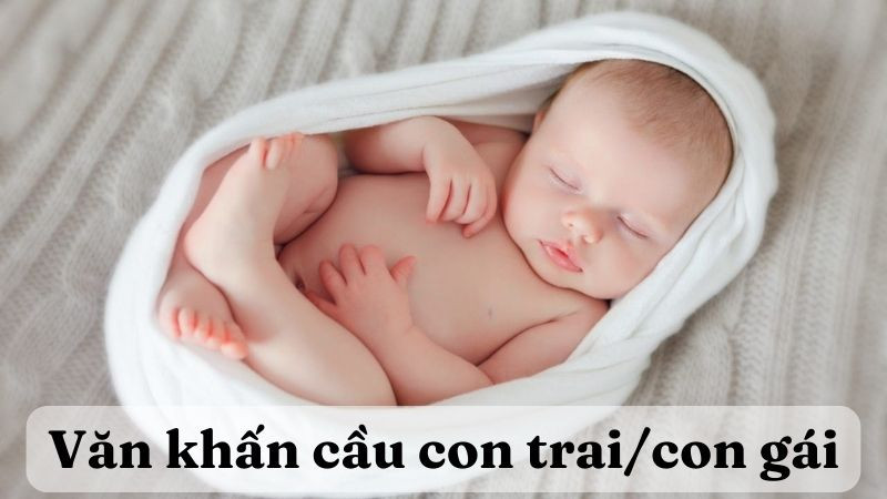 Lễ vật được chuẩn bị tươm tất cho văn khấn cầu con tại nhà