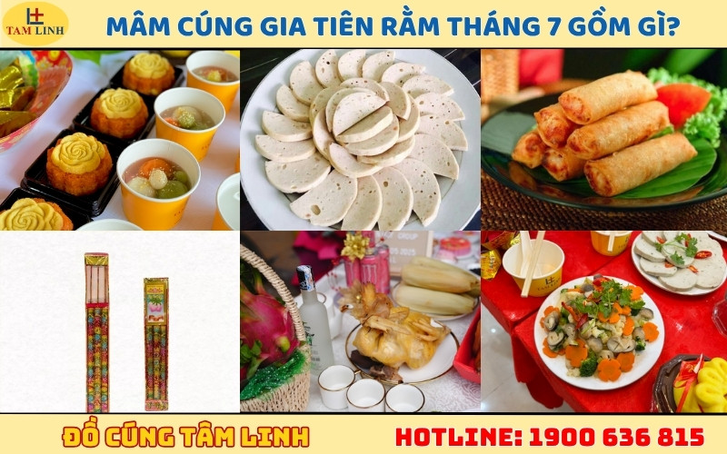 Mâm cúng Gia Tiên Rằm tháng 7 gồm những gì