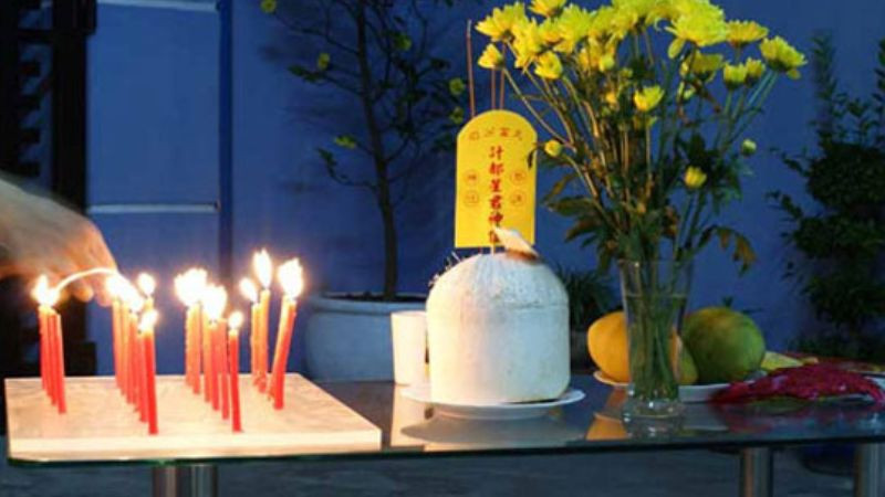 Mâm cúng mùng 8 tháng Giêng tại nhà