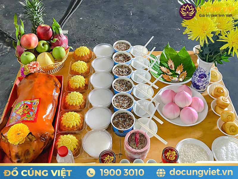 Mâm lễ vật cúng thổ công về nhà mới