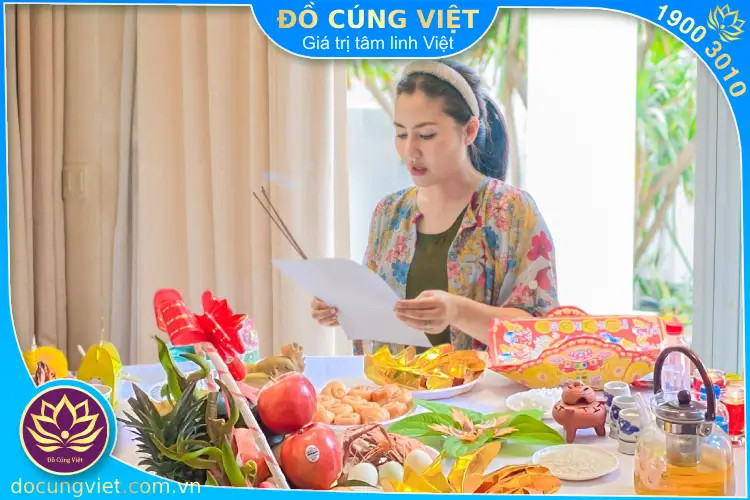 Nghi lễ cúng nhà mới chuẩn bị mâm cúng nhập trạch với mâm lễ vật đầy đủ
