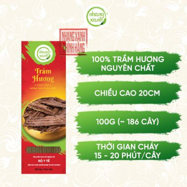 Nhang trầm hương cao cấp 20cm 100g, dùng cho cúng bái trong văn khấn mùng một và ngày rằm