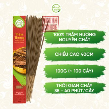 Nhang trầm hương cao cấp 40cm, lễ vật không thể thiếu trong văn khấn mùng một và ngày rằm