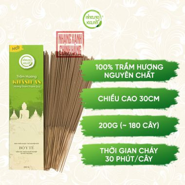 Nhang trầm hương Khánh An 30cm, phổ biến trong văn khấn mùng một và ngày rằm