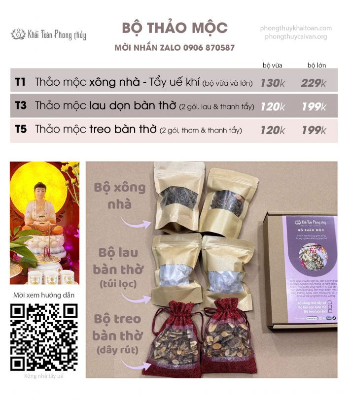 Thảo mộc thanh tẩy uế khí, chuẩn bị không gian linh thiêng cho văn khấn giao thừa thần tài