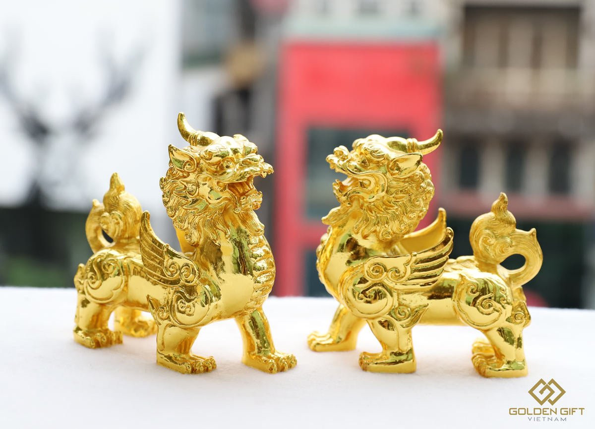 tỳ hưu phong thủy mạ vàng 24k