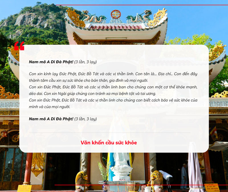 Văn khấn Bà Đen Tây Ninh cầu sức khỏe