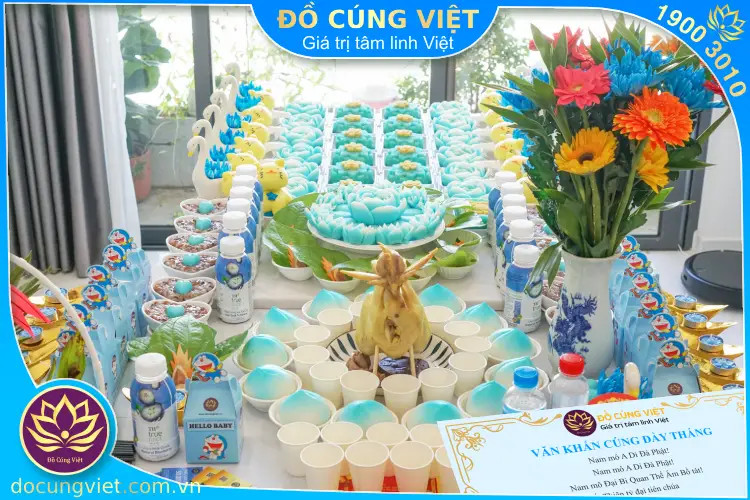 Văn khấn cúng mụ đầy tháng chi tiết