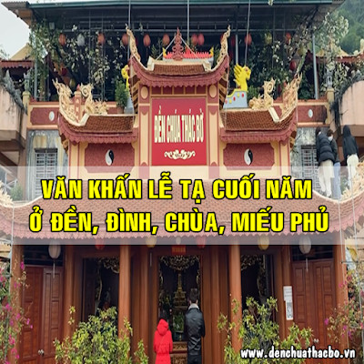 Văn khấn tạ lễ cuối năm ở Đền, đình, chùa, miếu phủ