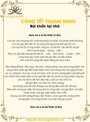 Văn khấn Thanh minh trang trọng tại nhà để tưởng nhớ tổ tiên