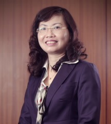 Bà Vũ Thị Chân Phương trong một cuộc họp tại UBCKNN