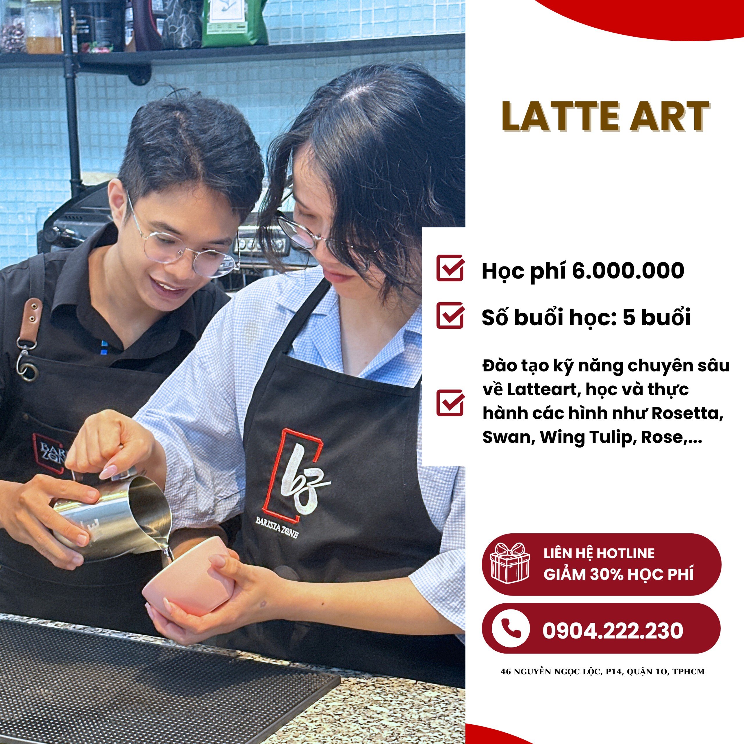 Một barista đang thực hiện kỹ thuật pha chế cà phê espresso chuyên nghiệp