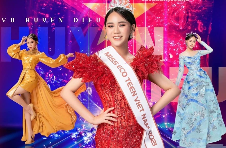 Bella Vũ Huyền Diệu tỏa sáng trong bộ trang phục lộng lẫy, thể hiện phong thái tự tin