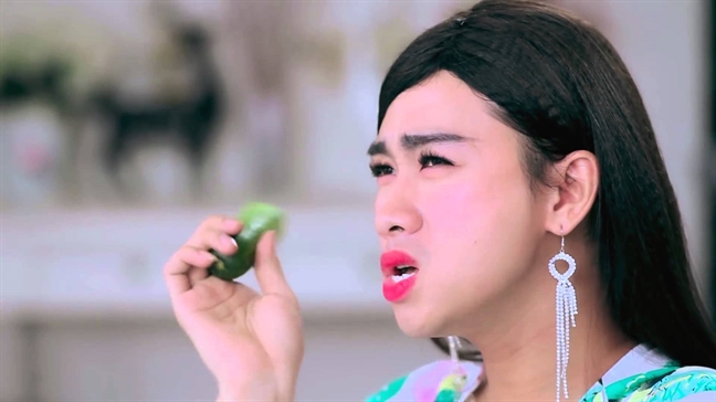 Diễn viên Hải Triều trong một khoảnh khắc hài hước