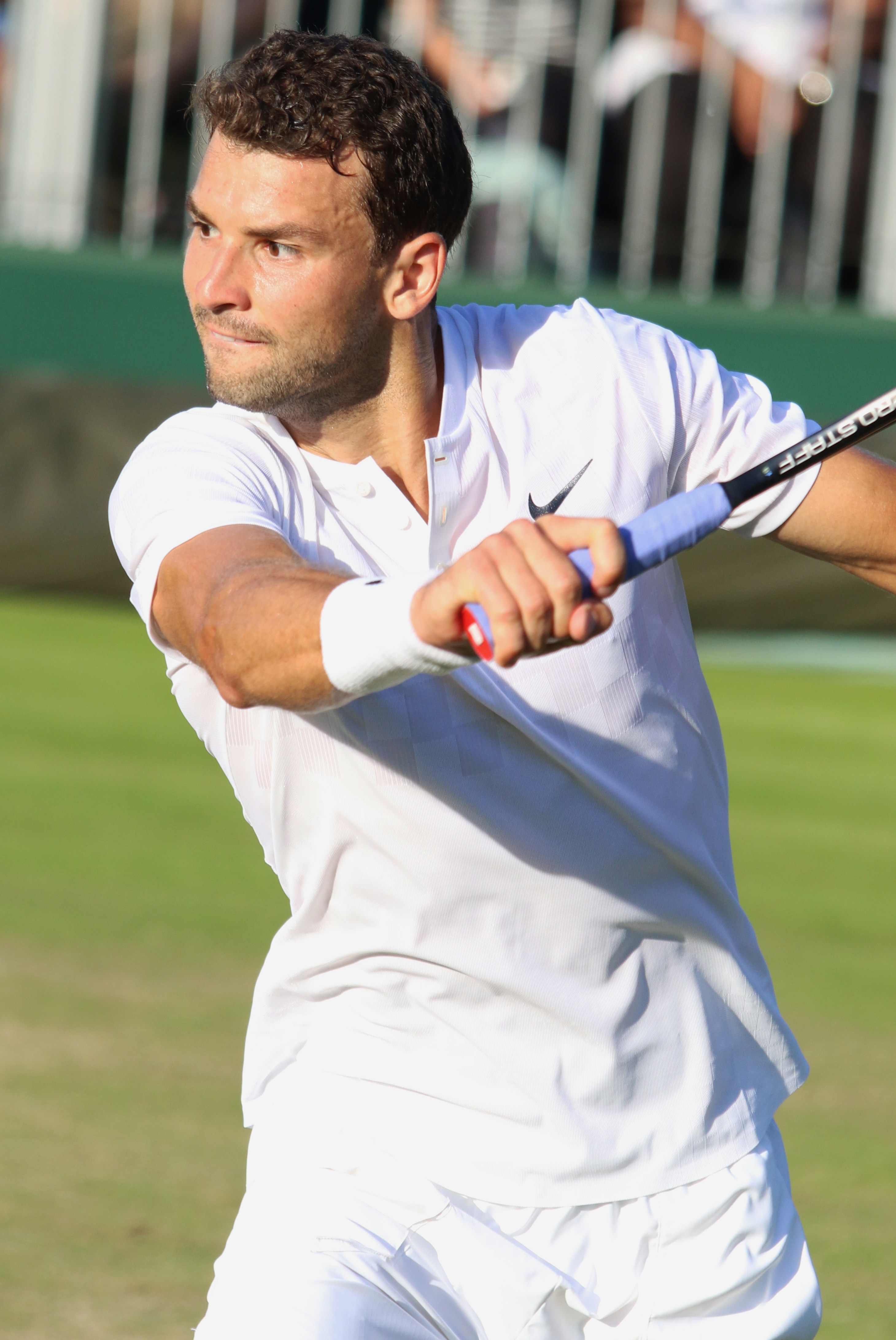 Dimitrov chuẩn bị giao bóng