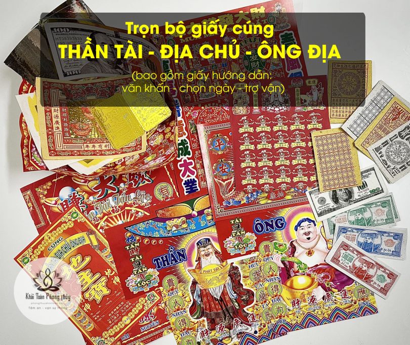 Hộp giấy cúng Thần Tài, Thổ Địa, Địa Chủ