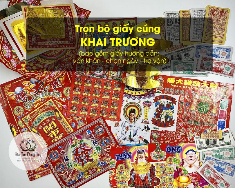 Bộ giấy cúng Khai Trương