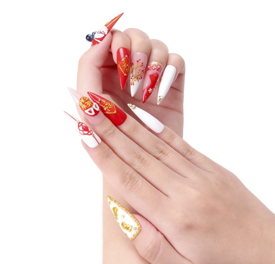 các mẫu nail đẹp tết nhẹ nhàng tinh tế với tông màu pastel