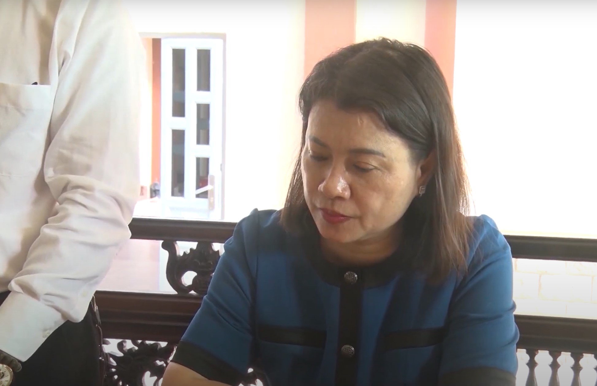 Hình ảnh bà Nguyễn Thị Giang Hương trong thời gian đương chức, trước khi bị cách chức