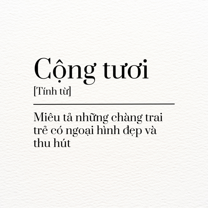 Hình ảnh người đàn ông điển trai và cụm từ "Cộng tươi là gì"