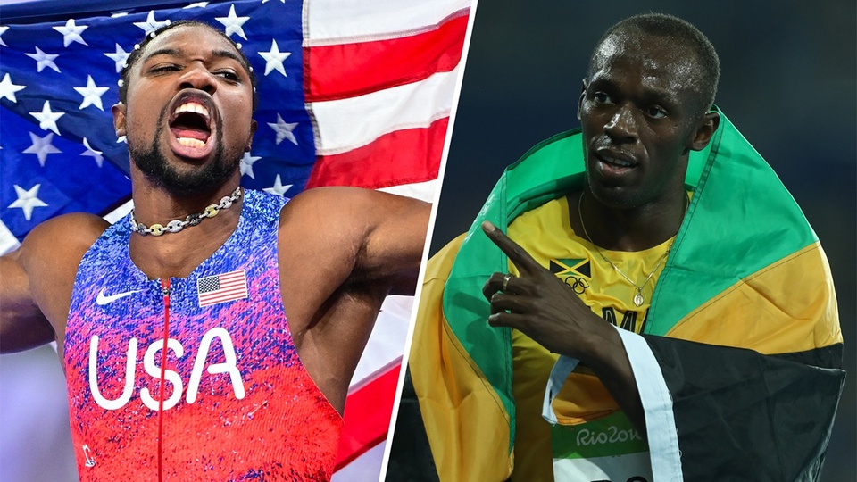 Usain Bolt ăn mừng chiến thắng đầy phong cách