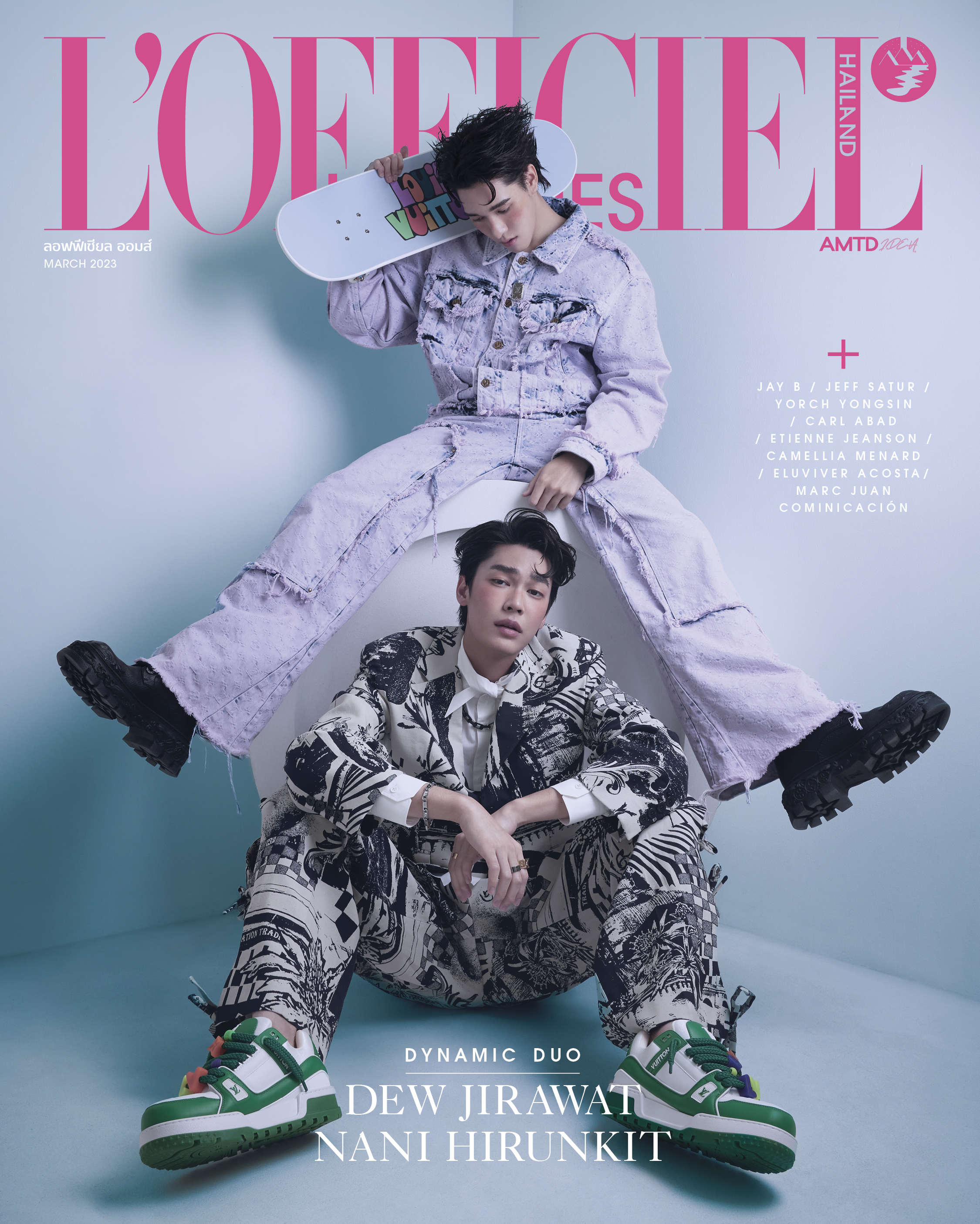 Dew Jirawat và Nani Hirunkit trong tạp chí L'Officiel Hommes Thailand