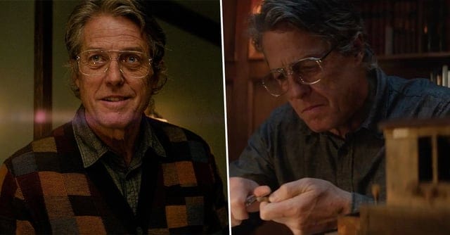 Hugh Grant trẻ tuổi với nụ cười quyến rũ, thể hiện hình ảnh Hugh Grant là ai trong giai đoạn đầu sự nghiệp.