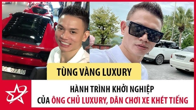 Tùng Vàng bên siêu xe