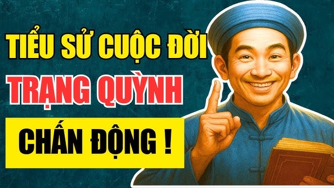 Hình ảnh Trạng Quỳnh mặc áo quan, đội khăn đóng