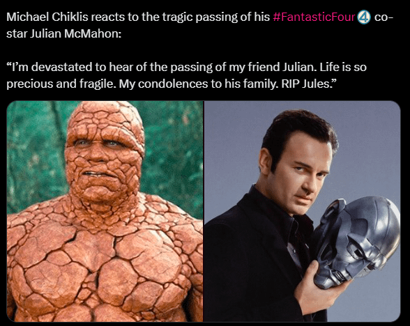 Julian McMahon trong vai Doctor Doom, biểu tượng phản diện Fantastic Four