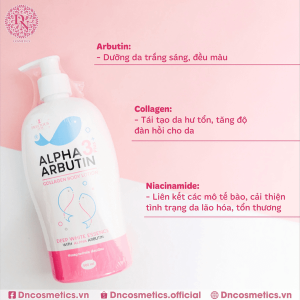 Hình ảnh một tuýp kem body dưỡng trắng Lait De Beaute Soin Unifiant màu trắng với nắp xanh