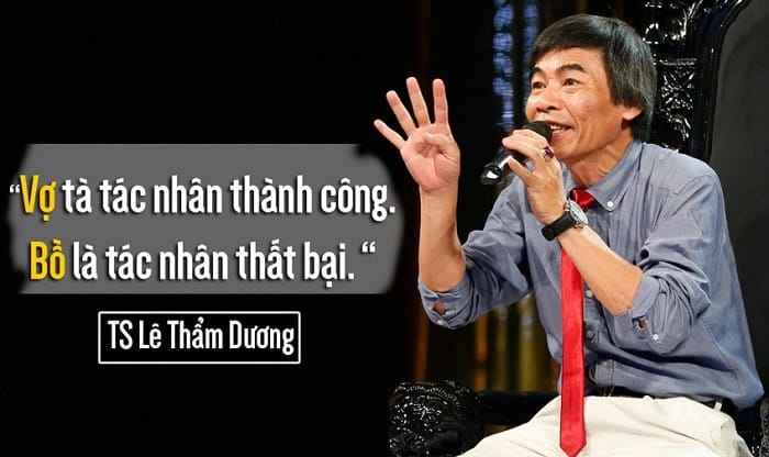 Tiến sĩ Lê Thẩm Dương đang trình bày trong một buổi hội thảo