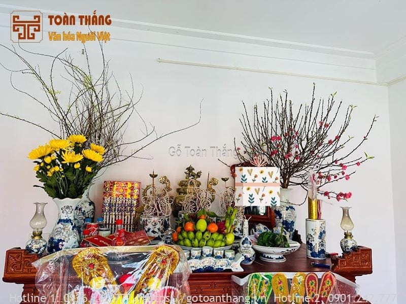 Mâm lễ vật đầy đủ cho văn khấn ngày mùng 1 gia tiên