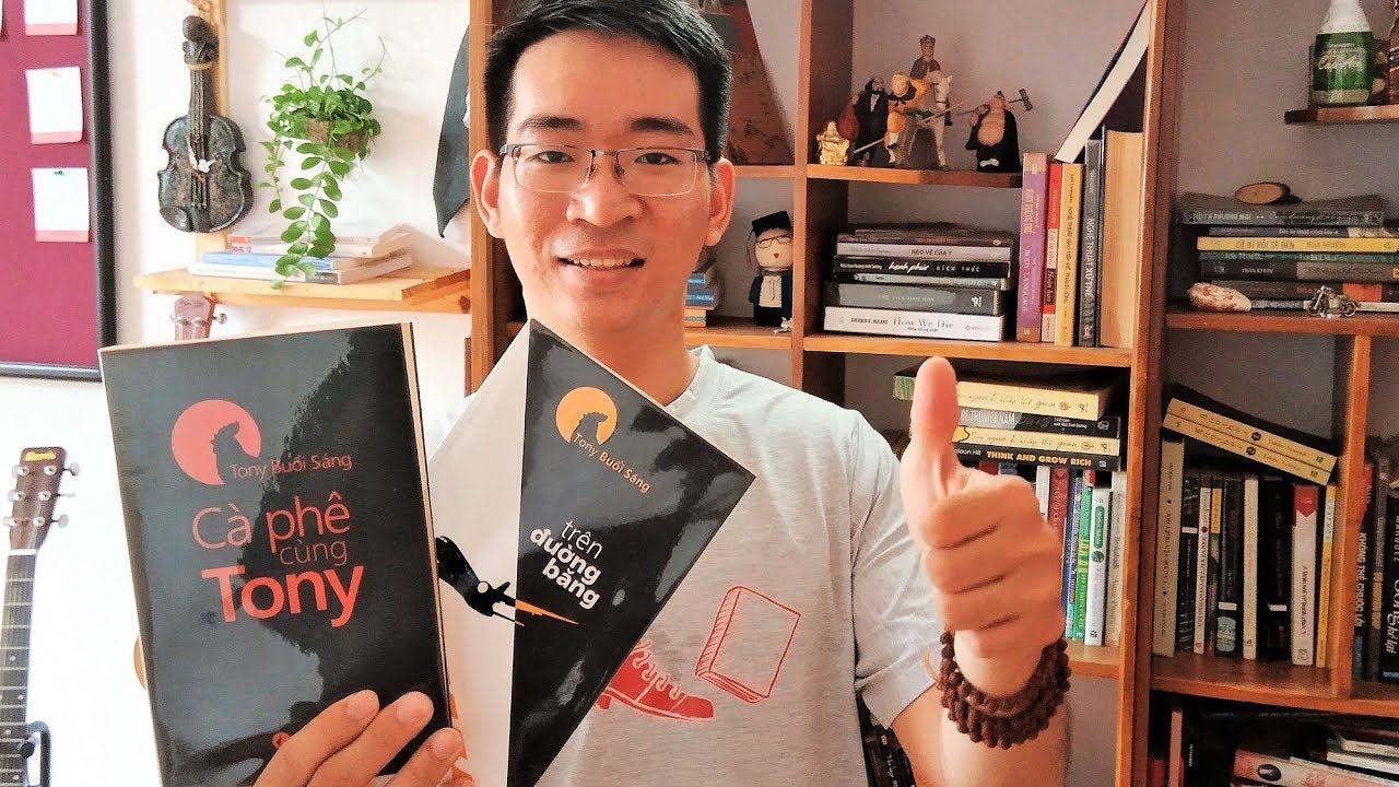 Bìa sách "Cà phê cùng Tony" - một trong hai tác phẩm nổi tiếng của Tony Buổi Sáng