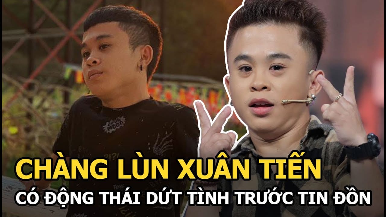 Xuân Tiến trên sân khấu cùng các đồng đội DAMtv, biểu diễn một tiểu phẩm hài