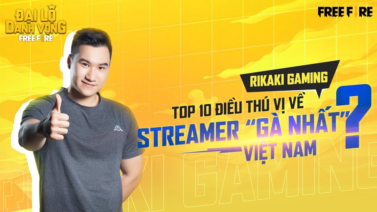 Hình ảnh Rikaki Gaming trong một buổi livestream game Free Fire