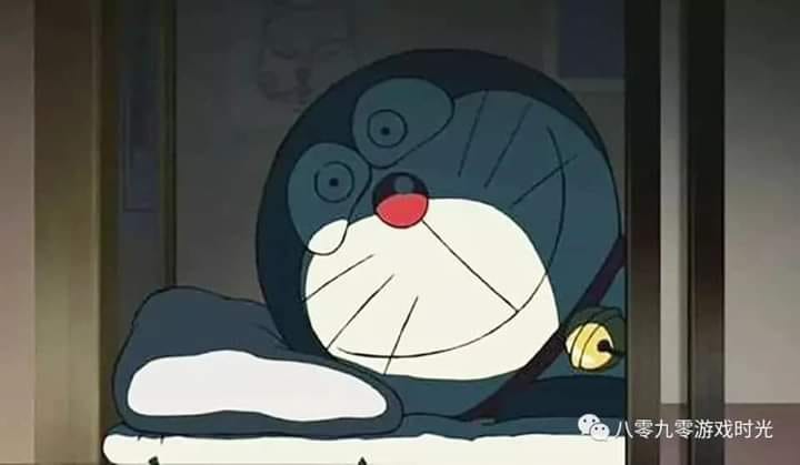 Meme Doraemon mặt hài với biểu cảm cười nham hiểm, thể hiện sự tinh quái