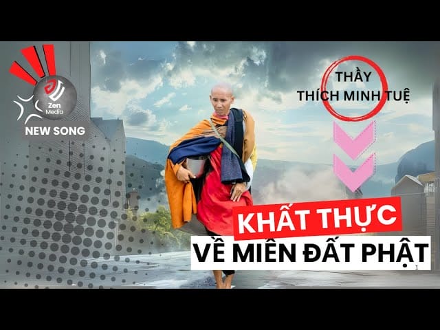 Sư thầy thực hành khất thực trong chánh niệm