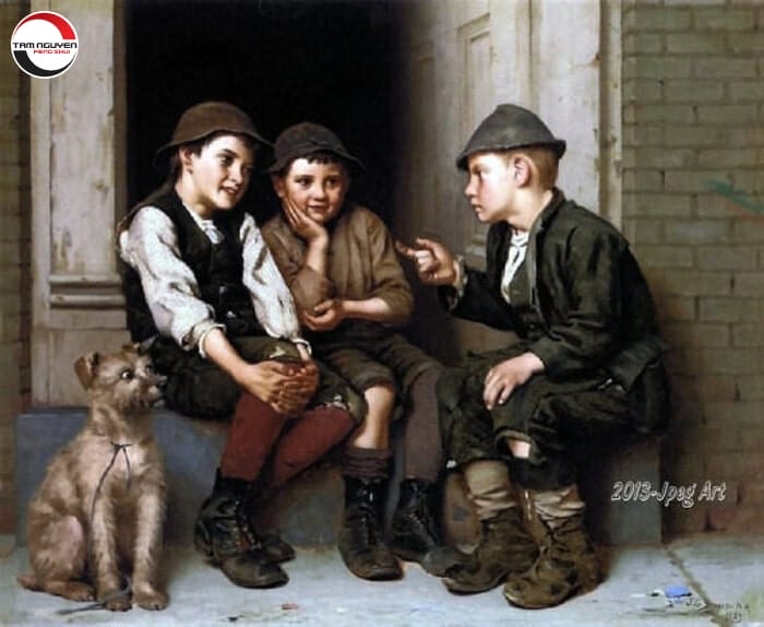 Ngôi nhà cổ với khung cảnh làng quê, gợi nhớ bối cảnh hình thành quan niệm tam nam bất phú