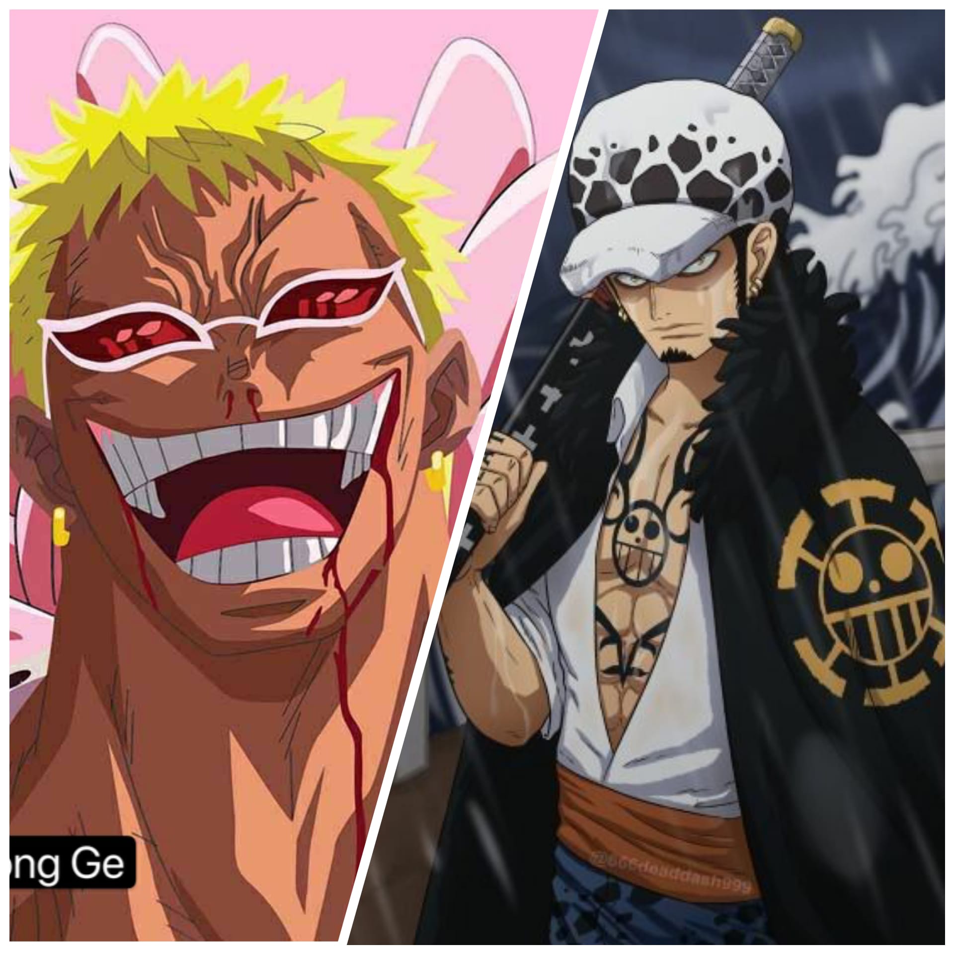 Doflamingo với nụ cười nhếch mép đầy tự tin, thể hiện cá tính ngạo mạn