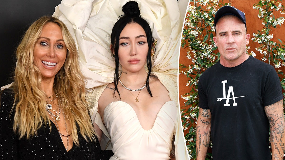 Tish Cyrus, Noah Cyrus, và Dominic Purcell trên cùng một khung hình, thể hiện sự phức tạp và căng thẳng trong mối quan hệ gia đình.