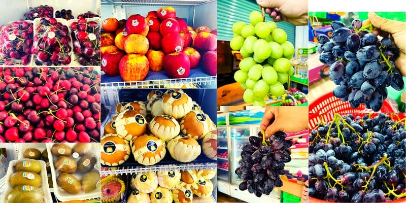 Khách hàng chọn lựa trái cây nhập khẩu tươi ngon tại TPHCM
