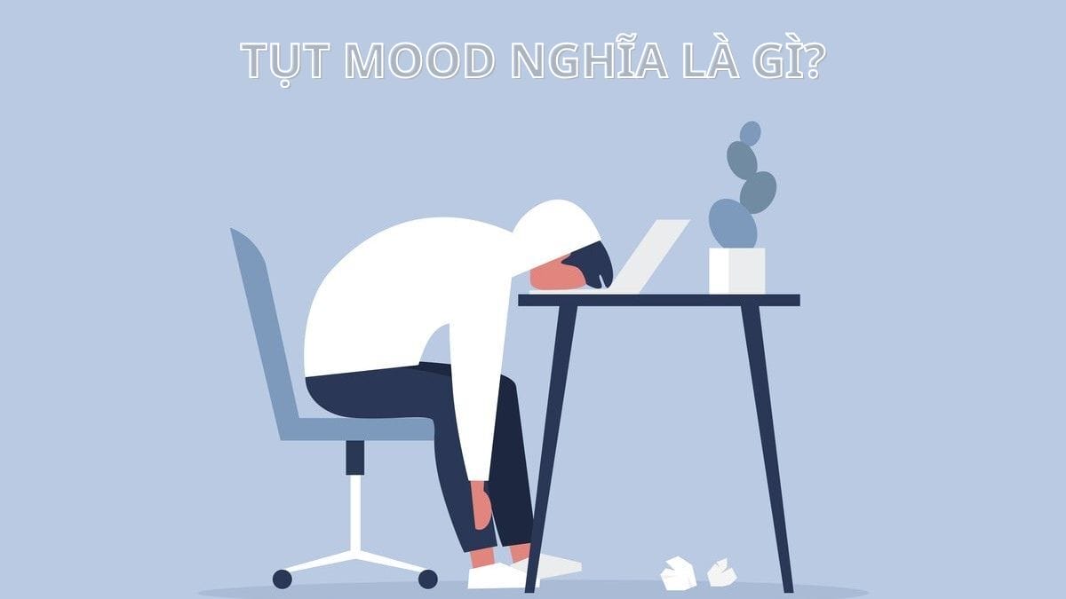 Người phụ nữ ngồi một mình, ánh mắt buồn bã, thể hiện cảm giác tụt mood và chán nản