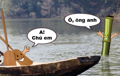 Bức tranh phong cảnh làng quê Việt Nam với mái đình, cây đa và sông nước, gợi nhớ cội nguồn văn hóa