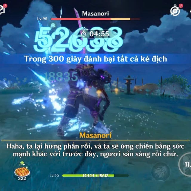 Hai nhân vật game đang chiến đấu với hiệu ứng buff, minh họa cách tăng cường sức mạnh trong game trong game